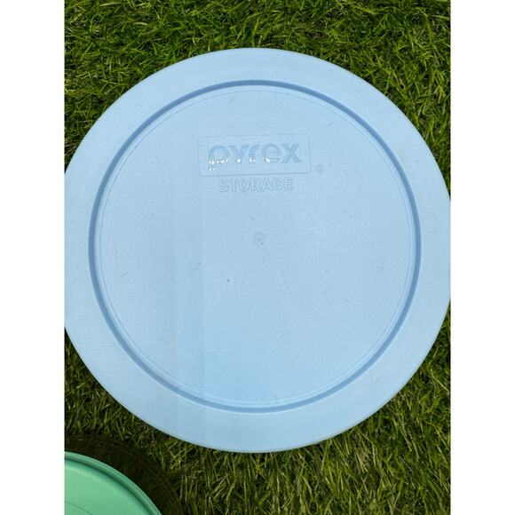 Pyrex Simply Store 3pc 1 Cup Round Glass Storage Set – Asst Color Lids - Picture 5 of 8